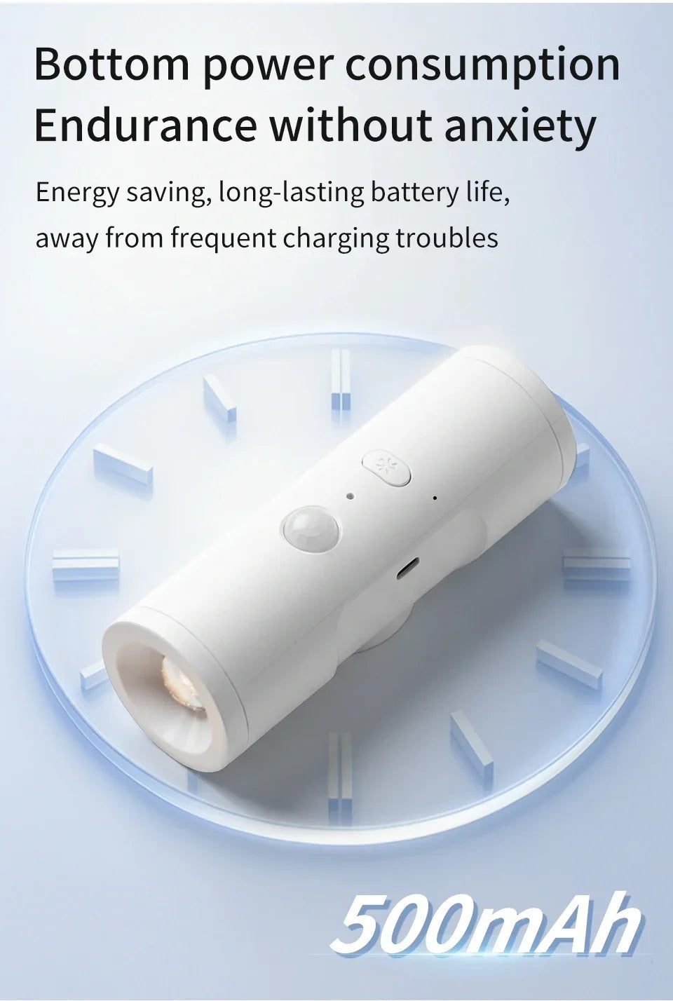 Rechargeable Motion Sensor LED Night Light Double Head Magnetic 3 Color Wall Lamp USB Charging for Closet Stairs Hallway Kitchen