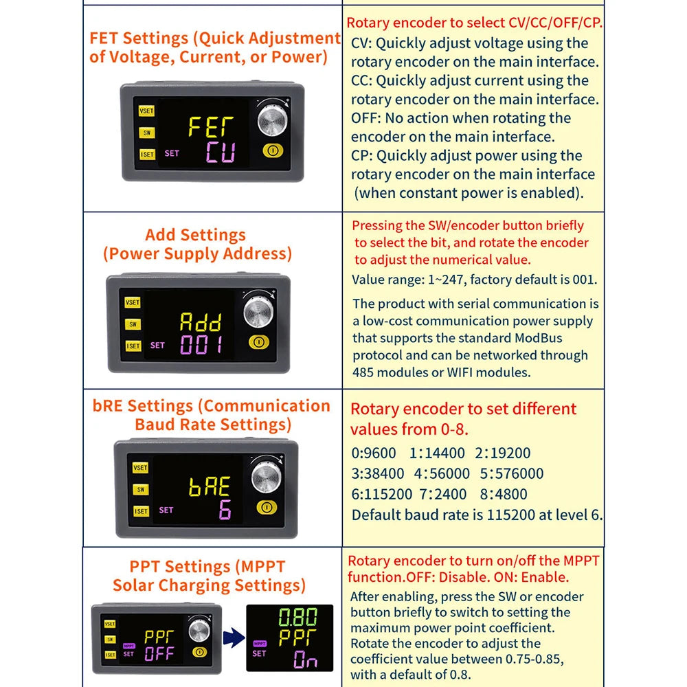 SK150 SK120 SK60 SK150S Buck Boost Converter 150W 120W 60W CNC CC CV MPPT Power DC Adjustable Regulated Solar Charging Module