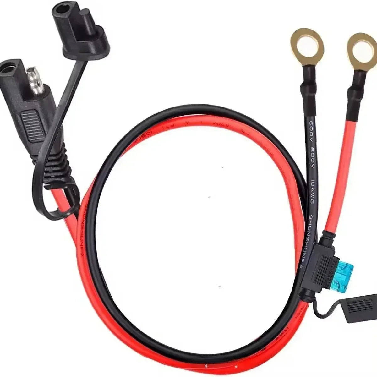 12AWG Terminal Fo Truck 12V SAE Cable Quick Release With Fuse Terminal Double O Connector Battery Charger Extension Adapter Wire