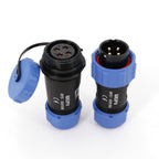 Weipu SP21 Waterproof IP68 In-Line Male and Female 2/3/4/5/7/9/12 Pin Circular Aviation Cable Connector