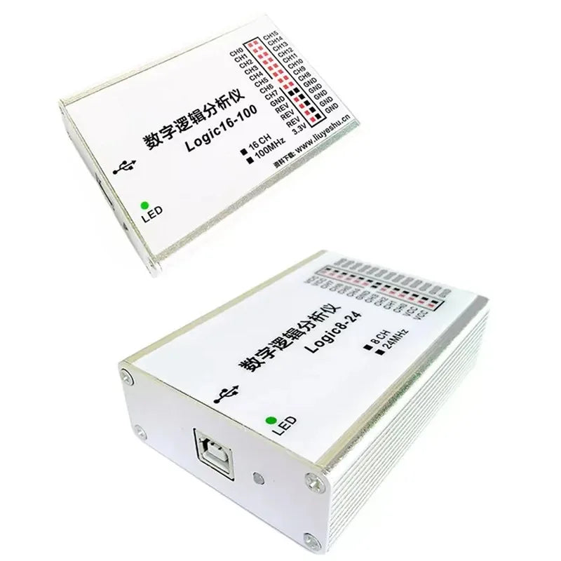 1PCS USB Logic Analyzer, Sampling 24/100M 8/16 channel pulseView Compatible with Saleae Logic