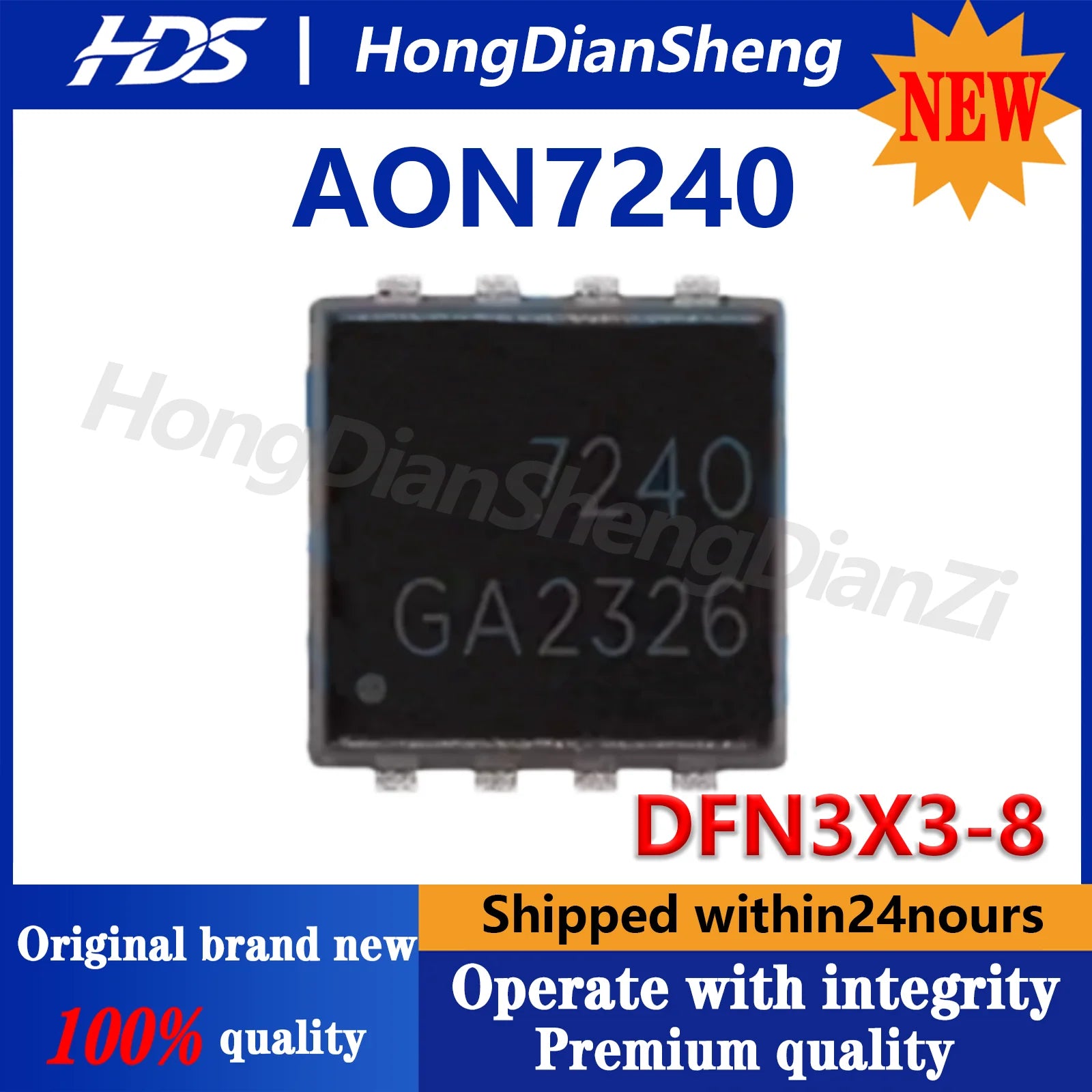 (10-100piece)100% Brand New Original AON7240 SMD DFN3X3-8 Marked 7240 Single N-Channel 40V 40A MOSFET