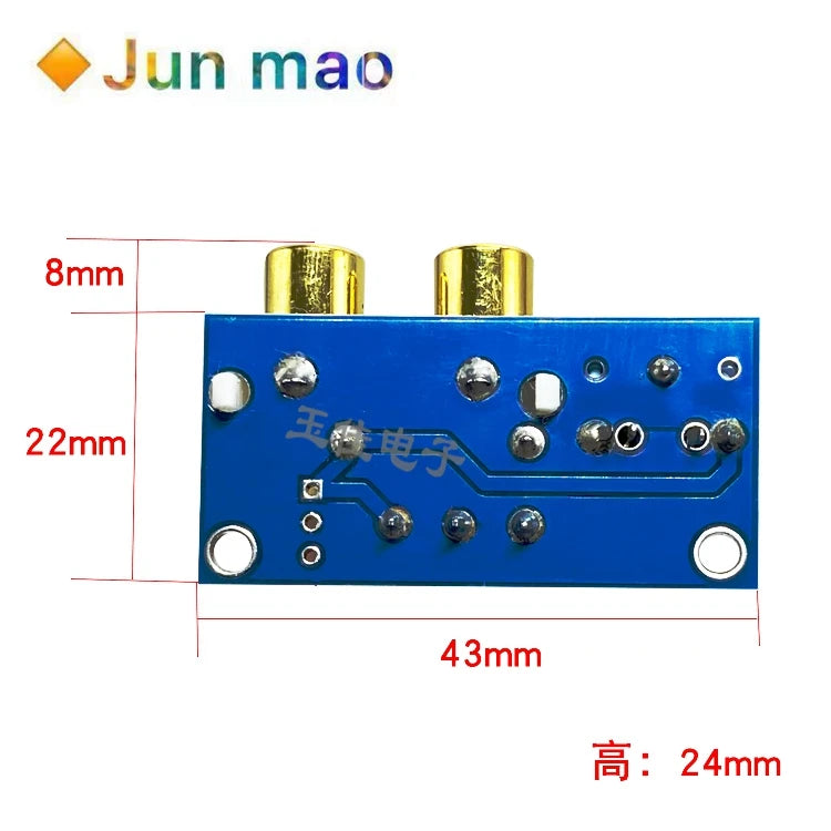 RCA Lotus 3.5mm Plug Socket PCB Board Wiring Terminal Audio Input and Output Transfer Wiring Lead Board