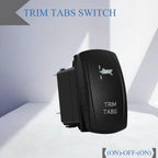 12V Arrow Up Down Rocker Switch White Led 7Pin On-Off-On, Momentary (On)-Off-(On) Toggle Switch Waterproof DPDT Button Switch