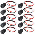 10pcs Type-C Female 2P Direct Crimp USB Female Chassis C Connector Jack Female Charging Port Waterproof with Card Buckle