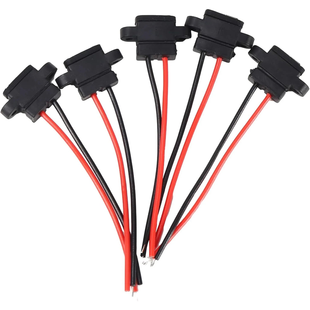 Waterproof USB3.1 Type C Female Panel Mount Socket 2Pin 3A High Current Fast Charging Welding Connector with Rubber O Ring Seal