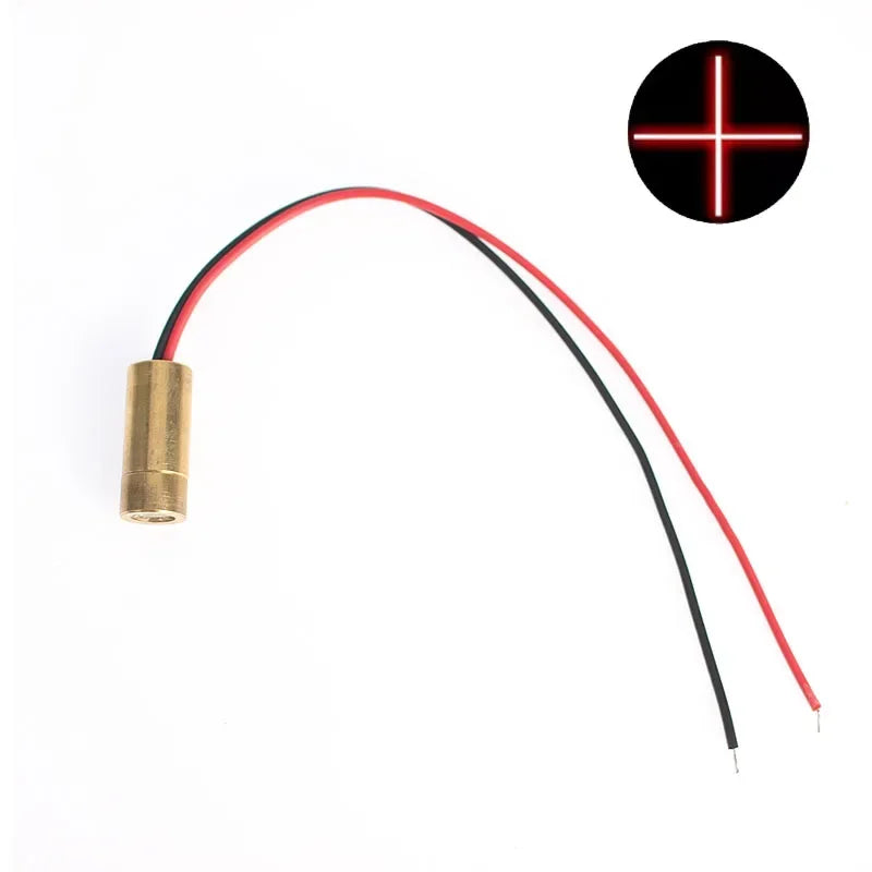 650nm 5mW Red Laser Module Point/Line/Cross Laser Diode Head Glass Lens Focusable Laser Diode Industrial Class