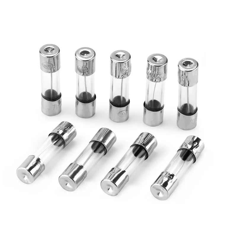 100Pcs 5*20mm Glass Fuse Fast Fuse 250V 0.1A 0.2A 0.5A 1A 2A 3A 3.15A 4A 5A 6A 6.3A 7A 8A 10A 12A 15A 20A 25A 30A Quick Blow