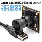 1080P90FPS Global Shutter USB Camera Board with M16 Lens Plug Play High Speed Webcam for Machine Vision and Video Surveillance