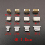 50Pcs JST SH 1.0mm Pitch Male / Female Housing Connector SMD Vertical/Horizontal Type Plug 2/3/4/5/6/7/8/9/10 Pin Socket Shell