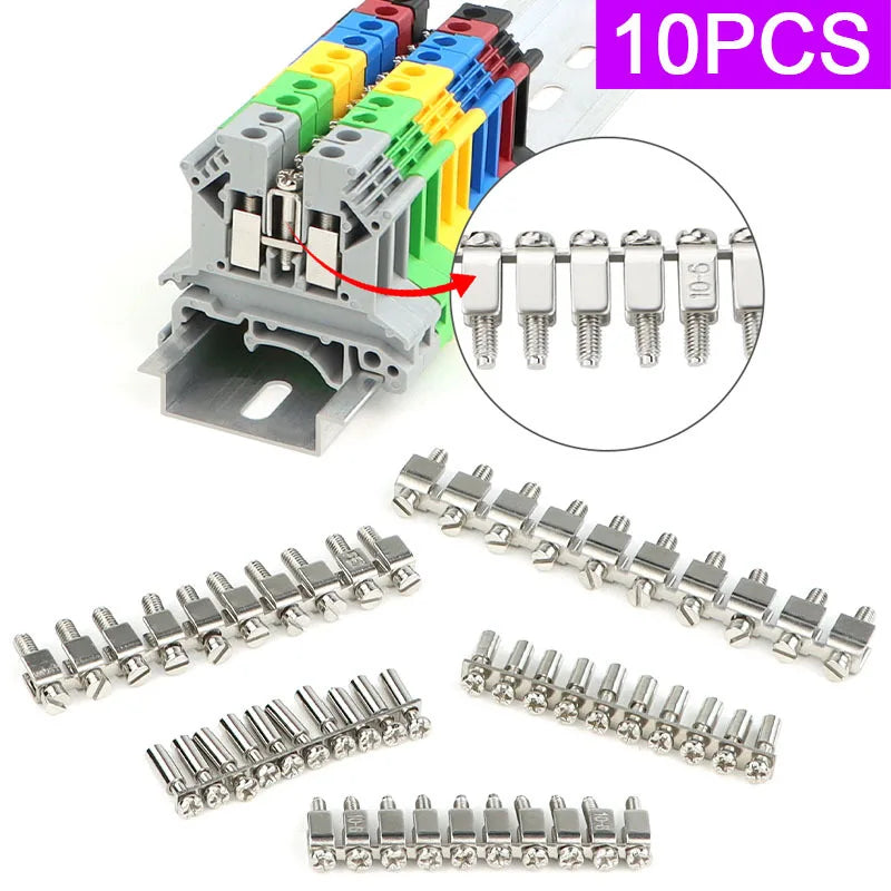 10pcs/lot FBI10-6 Short-Circuit Strip UK-2.5B Terminal Center Connection UK-5N/6N Series Bridge Piece FBI10-5 FBI10-8 FBI10-12