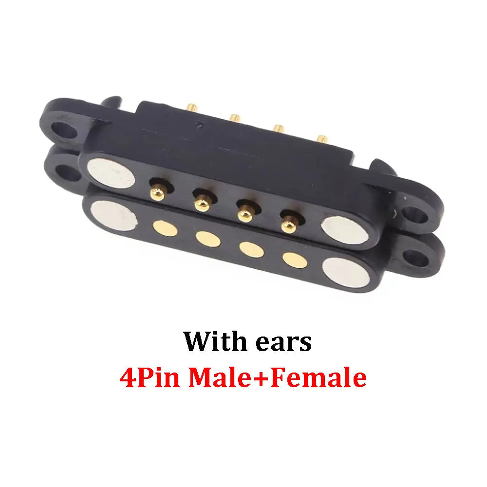 Spacing 2.54mm 2A DC Magnetic Pogo Pin Connector 4/5/6/7/8Pin Pogopin Male Female Spacing 2.5 Spring Loaded DC Power Socket Spot