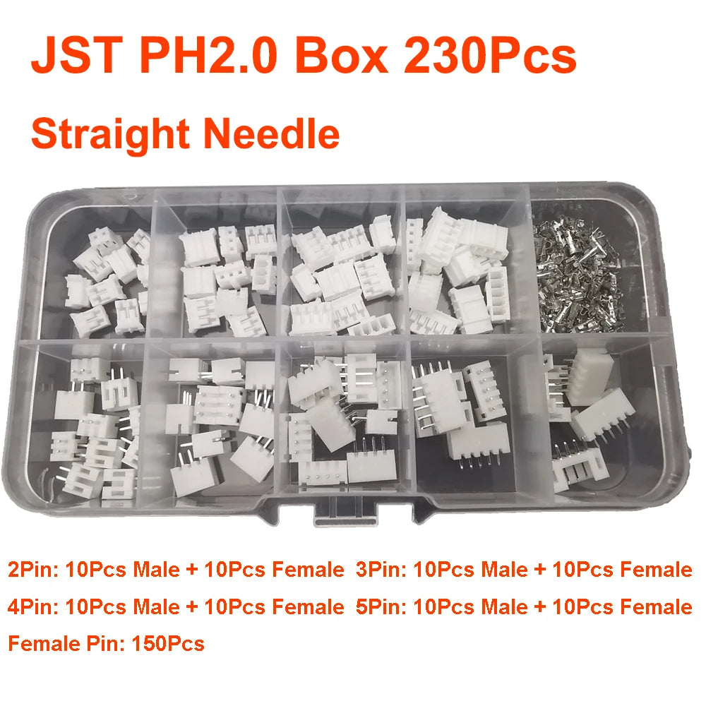 JST Box SH1.0/MX1.25/PH2.0/XH2.54/VH3.96/SM2.54/SYP Pitch Connector Terminal Kit SMD/Straight/Right Angle Type DIY