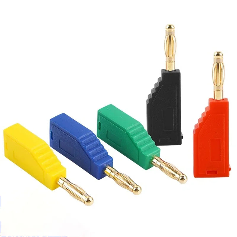 20Pcs 2MM Stackable Copper Nickel Plated Banana Plug Soldering Electrical Connector DIY Tools
