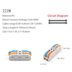 10PCS 2/3 in 2/3 out Quick Wire Connector Universal Compact SPL 222 223 Lever Push-in Electrical Cable Terminal Led Strip Light
