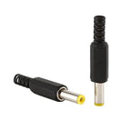 20pcs/10pcs/5pcs 5.5mm X 2.5mm / 5.5mm X 2.1mm DC Power Plugs Male Barrel Connectors Black 5.5×2.5 5.5×2.1
