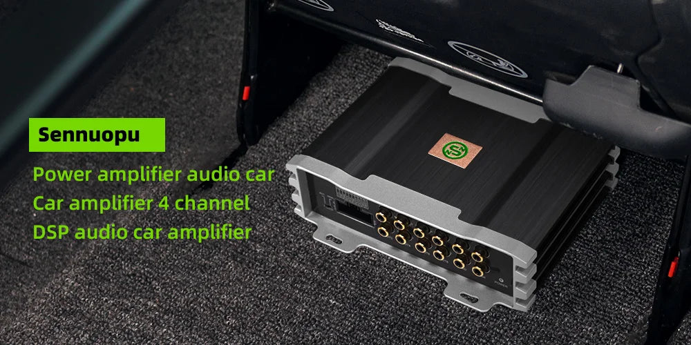 Sennuopu X10B Car Audio 4 Ch Power Amplifier 8 Channel Dsp Processor Bluetooth Amp Equalizer Amplificador Automotivio Sound