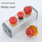 16mm Plastic Emergency Stop Switch Self Locking Latching Button Red Mushroom Head Switch for Equipment Lift Elevator Latching