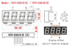 10PCS 0.56-inch 4-digit numeric tube 50mmX19mm digital display "8" height14.2mm seven-segment numeric tube 5461series5641