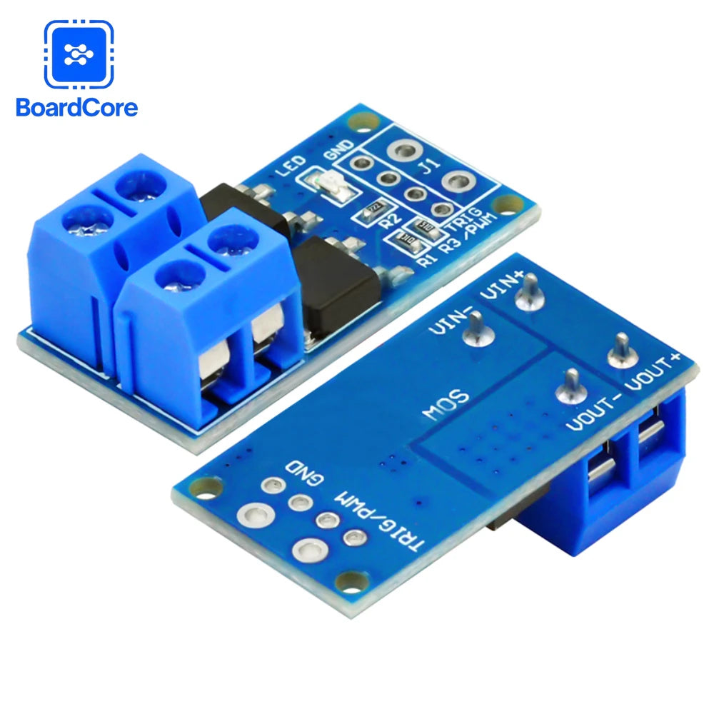 1-10pcs 15A 400W MOSFET Trigger Switch Driver Module PWM Regulator Control Panel DC 5V-36V Dual MOS High Current for Arduino