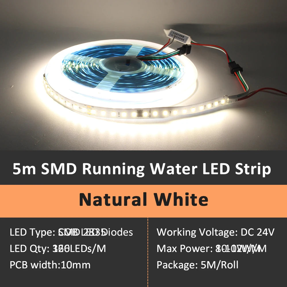 WS2811 Horse Race Running Water Led Strip 24V COB 360LEDs/M SMD 120LEDs/M Touch Controller Sync Controller 1to4 1to8 Sequential