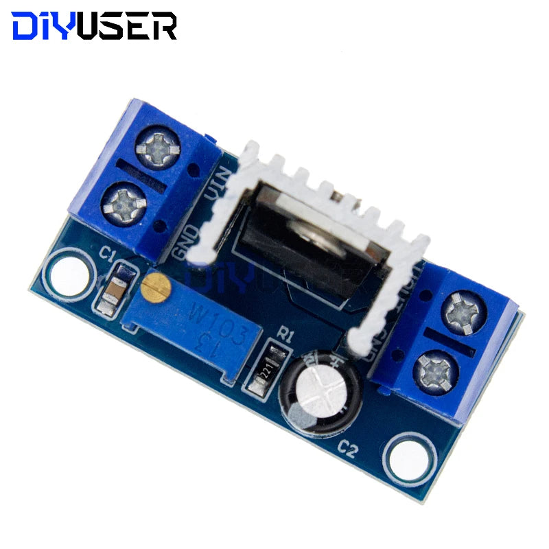 DIYUSER LM317 Adjustable Voltage Regulator Power Supply LM317 DC-DC Converter Buck Step Down Circuit Board  Linear Regulator