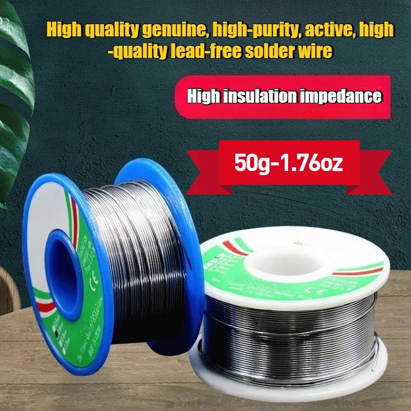 50g/1.76oz, 60/40 High-Quality Solder Wire Containing Rosin Resin, Flux Content 1.5-2.0%, Electronic Repair Soldering