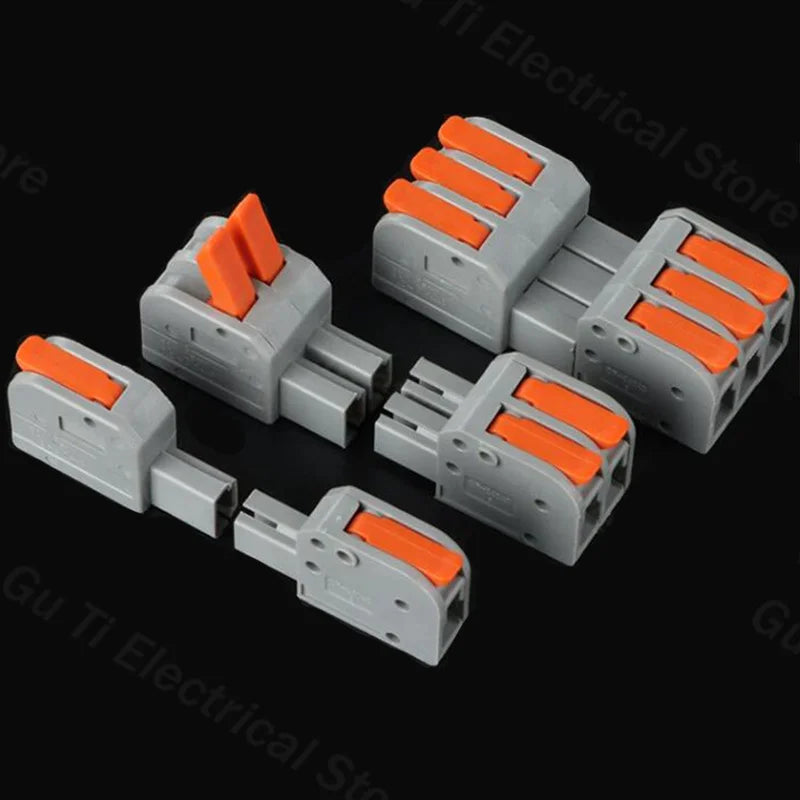 Male Female Docking Mini Quick Wire Connector Universal Compact Electrical Wiring Connectors Push-in Conductor Terminal Block