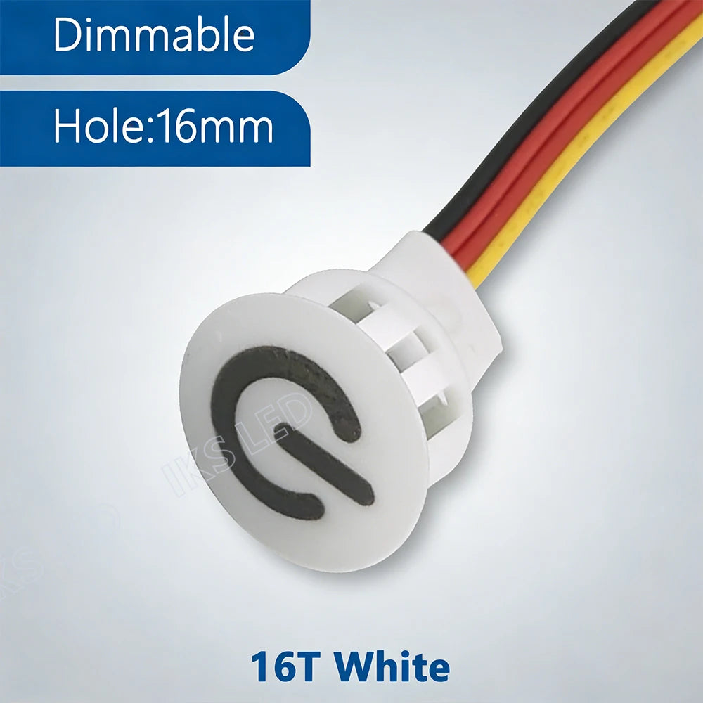 10mm 16mm Smart Home Touch Sensor Button Dimmable Controller Switch for DC5V 12V 24V Smart Home Led Tape LED Dimmer Controller