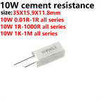 20/10PCS Vertical cement resistance resistor 5W 10W 0.1R 1R 2R 3.3R 4.7R 10R 20R 22R 30R 33R 47R 68R 100R 220R 330R 470R 1K