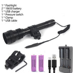 500Yards C14 Tactical Infrared Flashlight IR 850nm 940nm LED Zoomable 1 Modes Hunting Torch 18650 Night Vision infrared Device