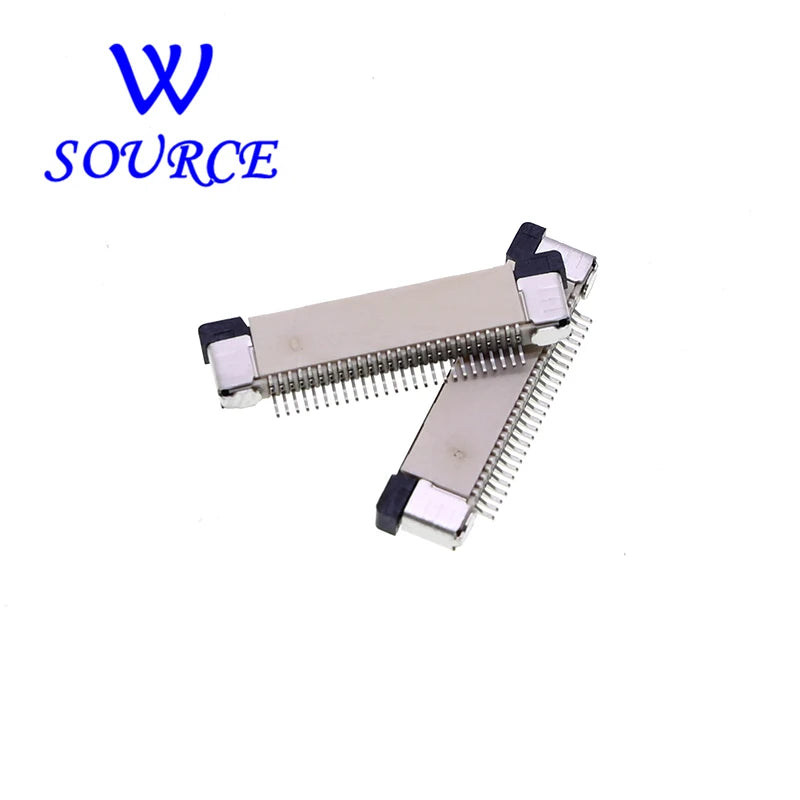 0.5mm 1.0mm FPC FFC Connector Flat Cable PCB SMT ZIF 4 5 6 7 8 10 12 16 18 20 26 28 30 32 36 40 50 54 60P Upper Contact Type