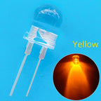 50pcs 10mm White Red Green Blue Yellow Diode Led Round 0.5W Power Light 3.2~3.6V LED Lamp Bead Light-emitting Diodes 30KMCD Bulb