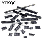 1P-40P 2.54mm PH7 Round Hole Straight Pin Single Row 0.1" Breakable Stackable PCB IC Crystal Transistor Female Tin Header Socket