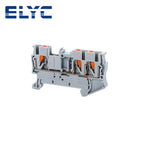 100Pcs PT2.5-TWIN Push-In Twin 3-Conductor Feed-Through Strip Wire Electrical Connector Din Rail Terminal Block PT 2.5 TW