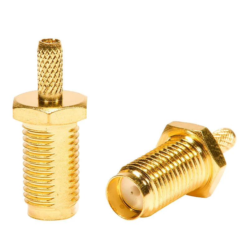5PCS SMA-KY-1.5 Male Plug Open Sunroof Connector SMA Female Jack Nut RF Coaxial Crimp Cable for RG174 RG316 LMR100 Cable
