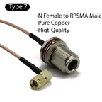 RG316 Cable N Female To SMA Male Extension Conncetor N Type L16 To RPSMA Crimp for RG-316 Pigtai Low Loss Coax Copper Brass