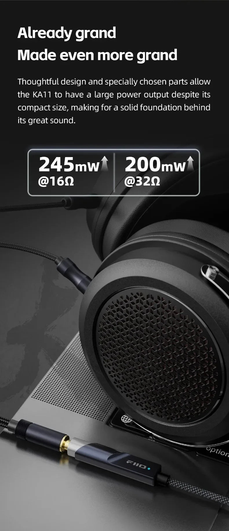 FiiO JadeAudio KA11 USB DAC AMP Hi-Res Audio Type-C to 3.5mm Adapter USB Dongle DAD256