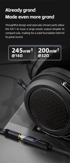 FiiO JadeAudio KA11 USB DAC AMP Hi-Res Audio Type-C to 3.5mm Adapter USB Dongle DAD256