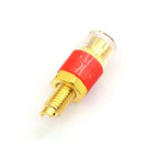 4Pcs 4mm Gold Plated HIFI Speaker Amplifier Binding Posts Brass Terminal Connector With Transparent Shell Banana Plug Socket