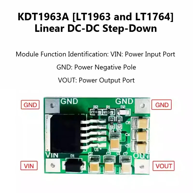 LT1963 Module LT1764 Module, Linear Power Supply LDO Module, Precision Regulator MINI KDT1963A-097