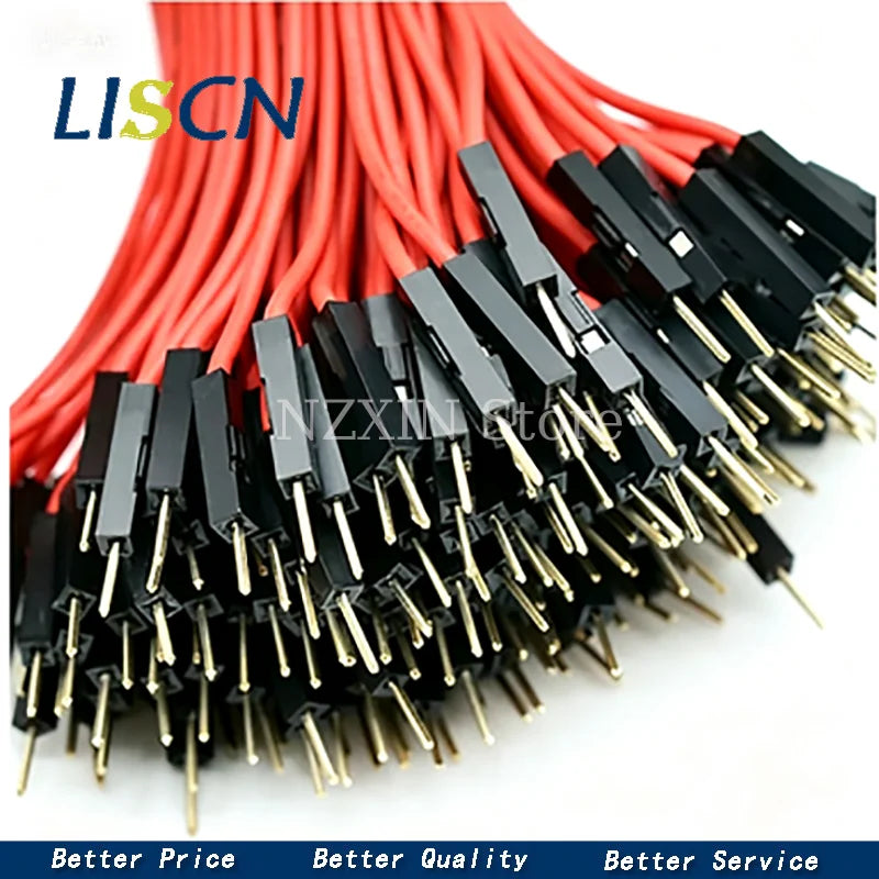 10pcs 1P Super Soft Silicon Dupont Cable For Arduino 5/10cm 20cm 2.54mm Pitch Male Female Dupont Jumper Wire 22AWG Gold Plate