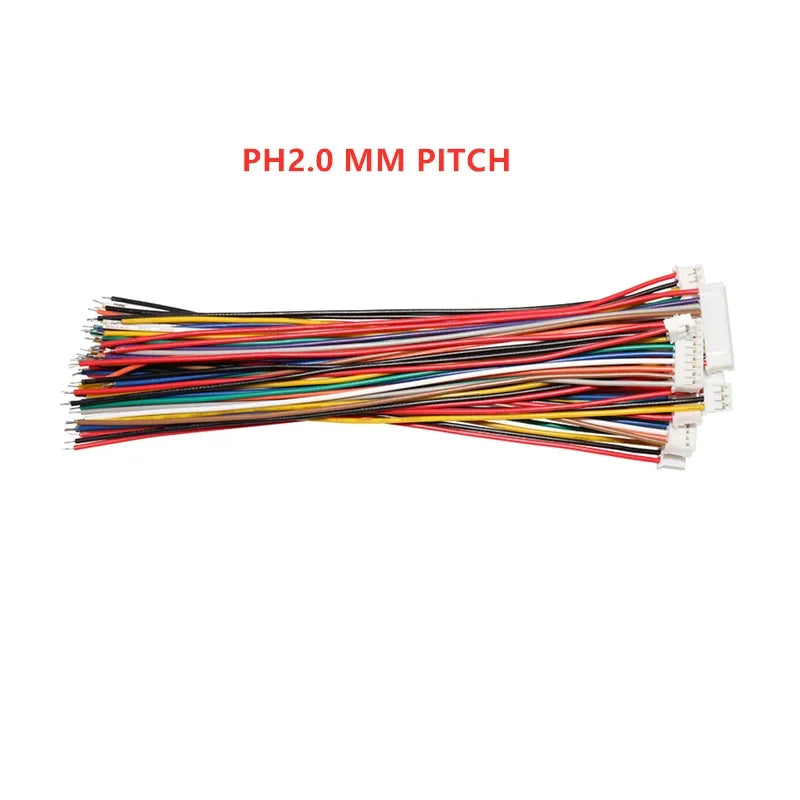 10pc SH/ZH/PH/XH 1.0mm 1.25mm 1.5mm 2.0mm 2.54mm Single Male Plug Connector Wire 2/3/4/5/6/7/8-12Pin Jumper Cable
