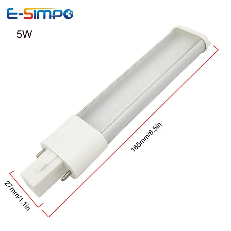 2Pcs 180degreeHorizontal Led G23 GX23 Bulb AC 220V 110V Ballast Bypass 5W 6W 7W Ceiling Fan Replacement Led PL LED Lamp