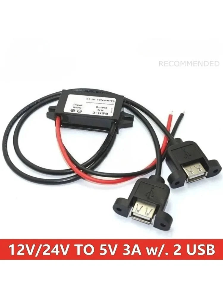 12V 24V to 5V 3A Car Buck Converter DC-DC Step Down Voltage Power Supply Adapter for Type-C USB Mini USB Micro USB Adapter CE