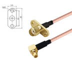 MMCX Male Straight Right Angle 90 Degree to SMA Female Male Flange Panel Mount RG316 Pigtail FPV Antenna Extension Cable for RC