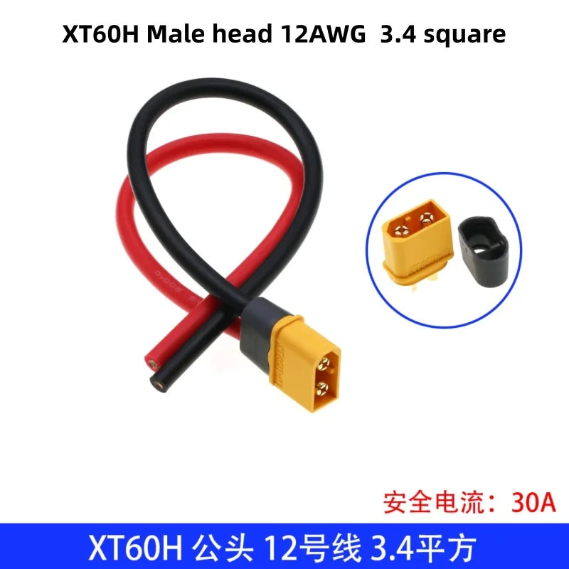 XT30U XT60U XT60H XT90 Plug Connector Male / Female with 18/16/14/12/10 AWG Cable Dual Extension Battery for RC Battery Cable