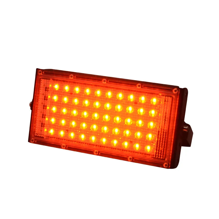 50W LED RGB Flood Light AC220V Outdoor Floodlight IP66 Waterproof Reflector Spotlight Red Green Blue 3 Color For Garden Lighting