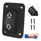 Momentary Rocker Switch 12V 24V Up Down Reverse Polarity DPDT 7 Pin Arrow Rocker Switch (ON)-Off-(ON) Toggle Switch with Wires