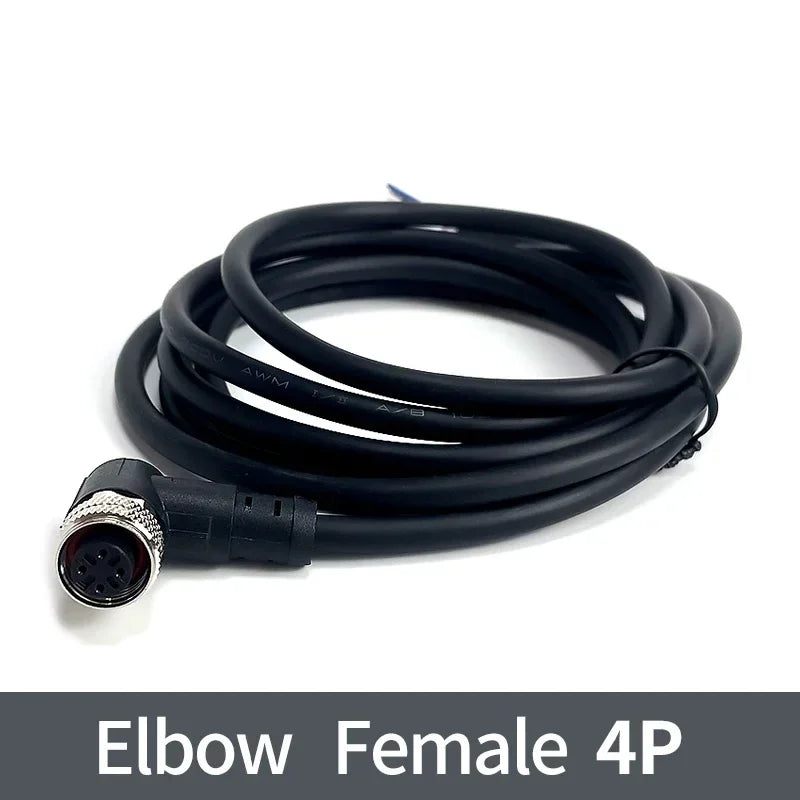 2Meters M12 sensor connector waterproof cable plug Male&Female 4 5 8 12Pin PVC Integrated injection molding M12 connectors